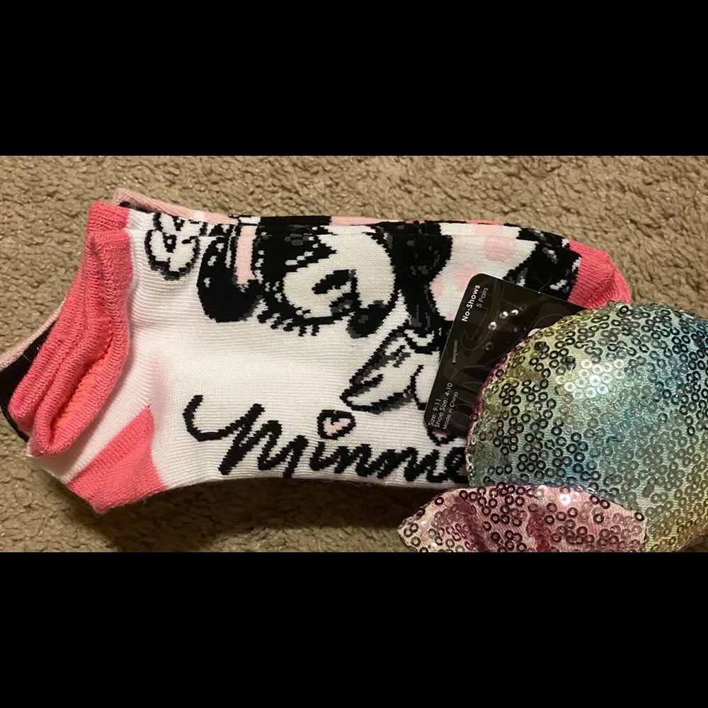New Disney Mouse Love No Show Sock Bundle
